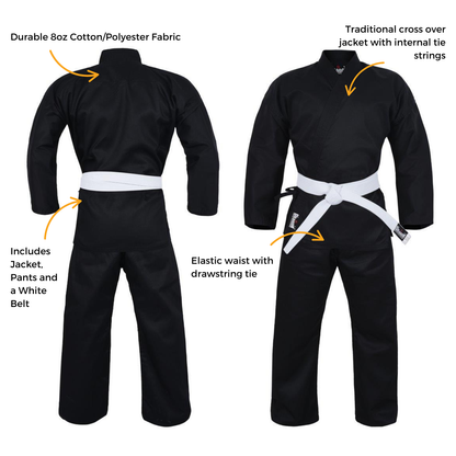 Dragon Karate Uniform Black (8oz)