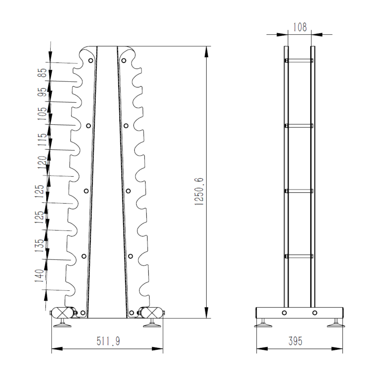 -Dumbbell Racks-Gym Direct