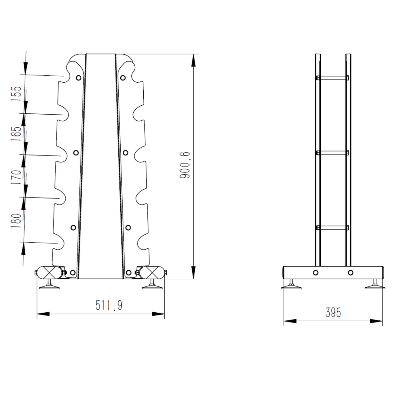 -Dumbbell Racks-Gym Direct