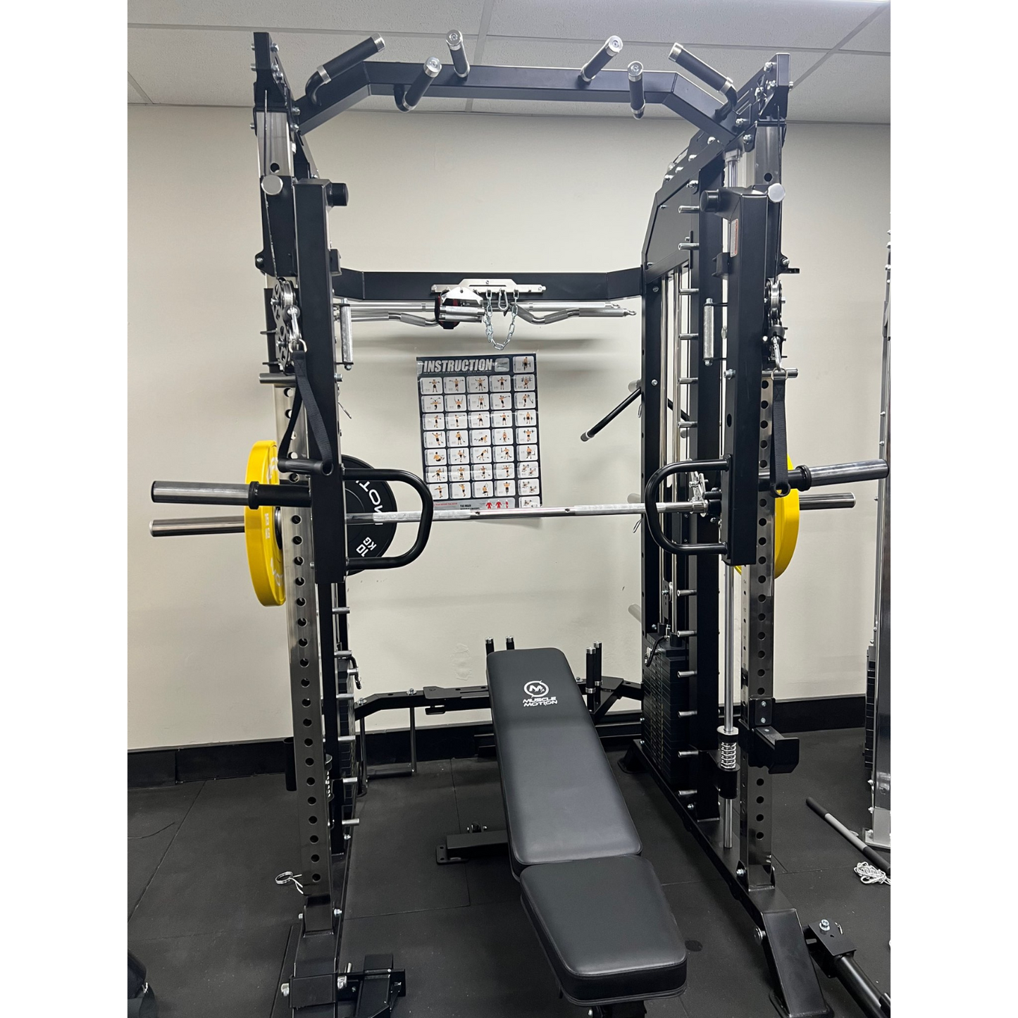 FT1009 Rapid Motion - Commercial Smith Machine Power Rack and Functional Trainer 3 in 1-Gym Direct