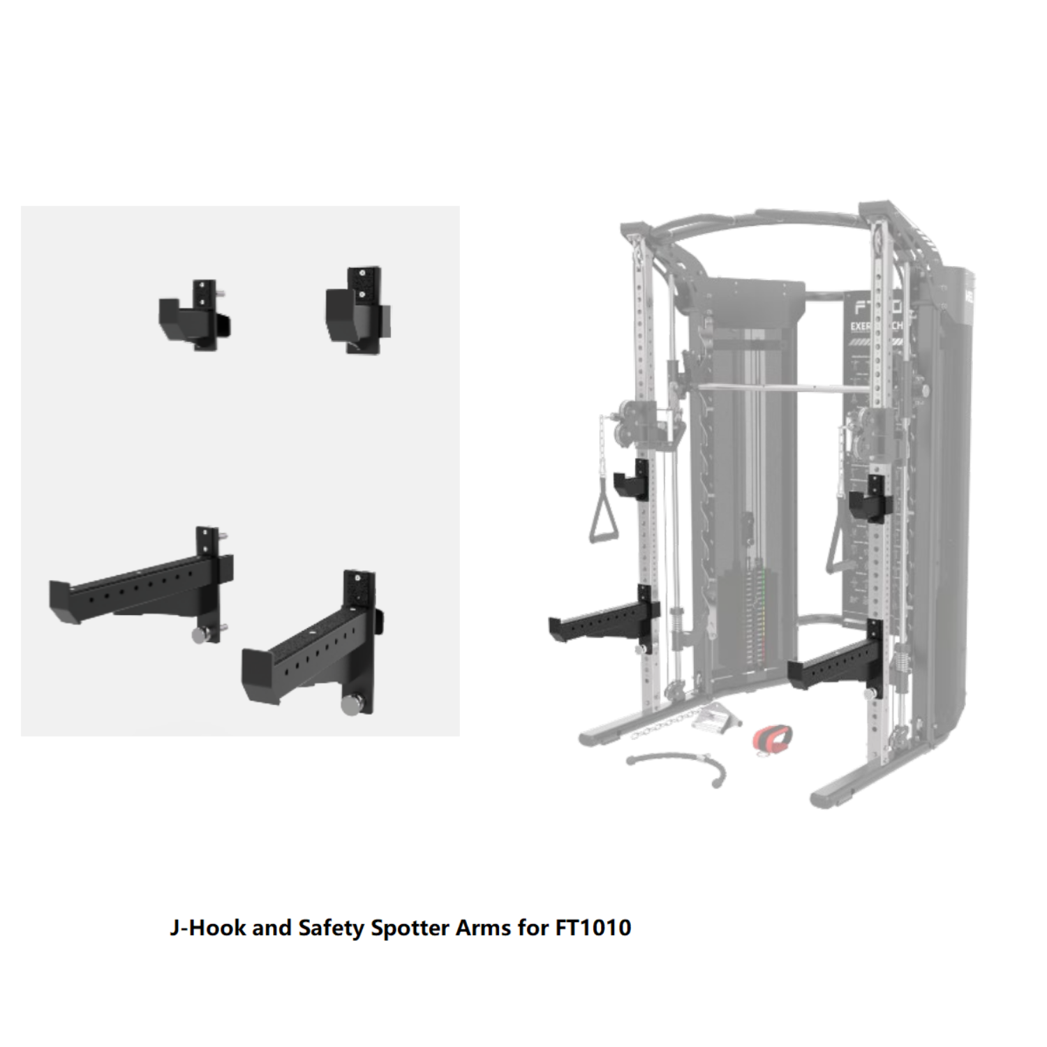 Rapid Motion J-Hook and Safety Spotter Arms (FT1010) – Gym Direct