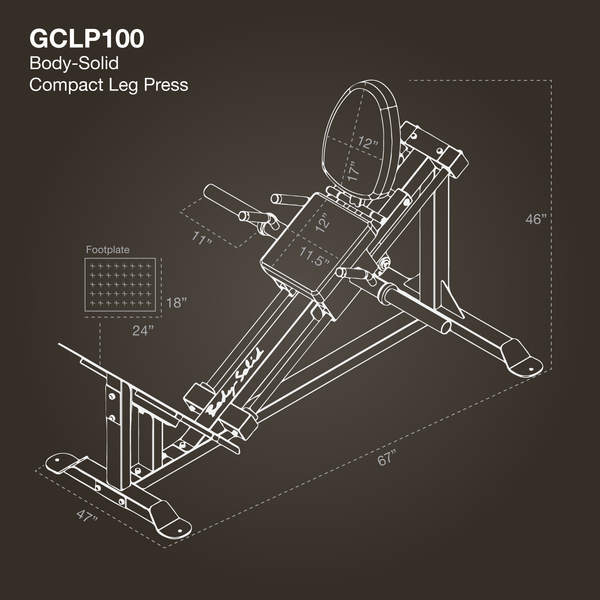 Body Solid Compact Leg Press GCLP100 at GD