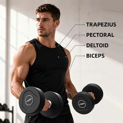 2.5kg to 50kg TPU Round Head Dumbbell Set Harison