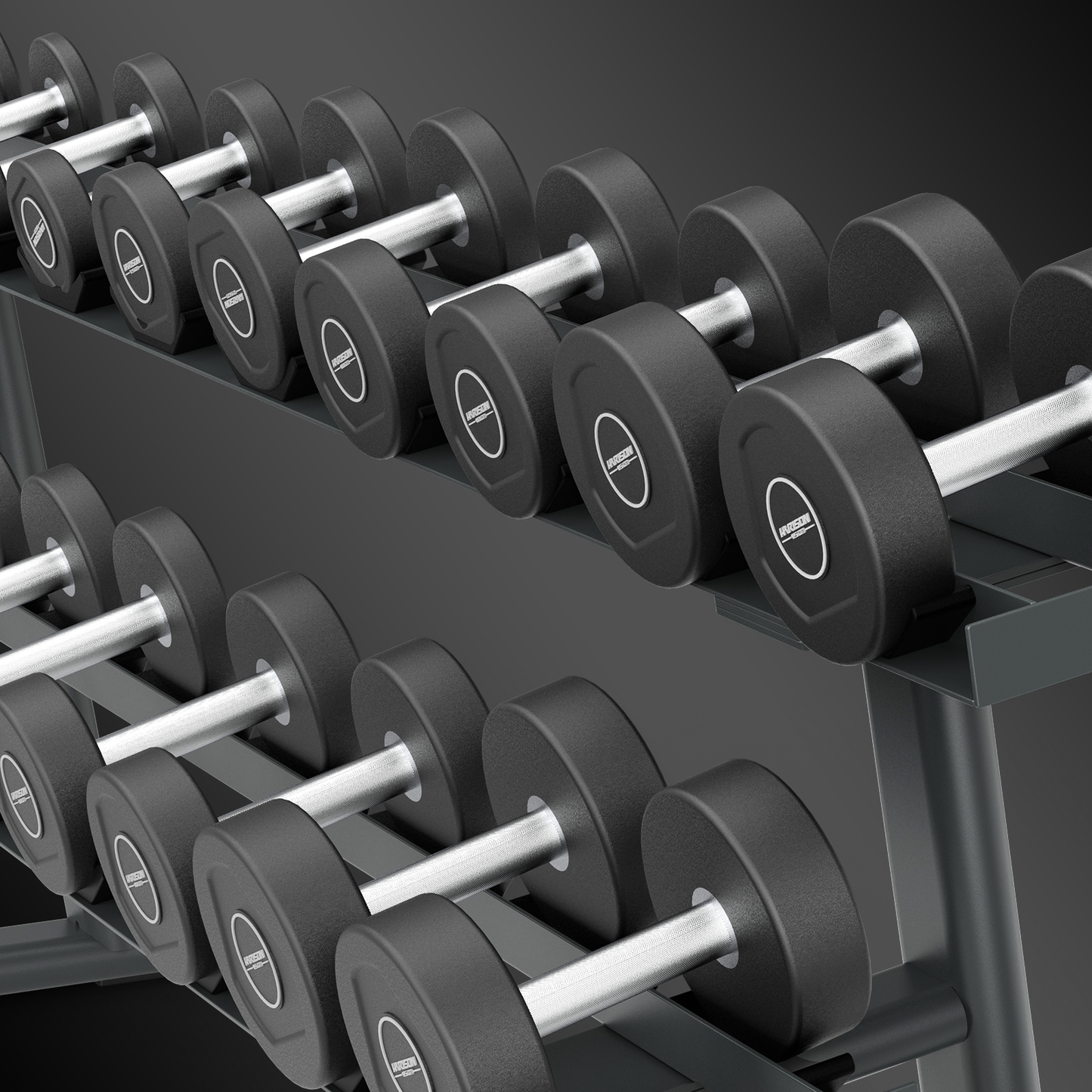 2.5kg to 50kg TPU Round Head Dumbbell Set Harison