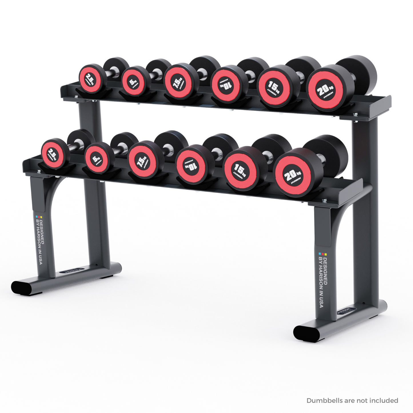 Harison HR-326 2-Tier Dumbbell Rack - 6 Pairs
