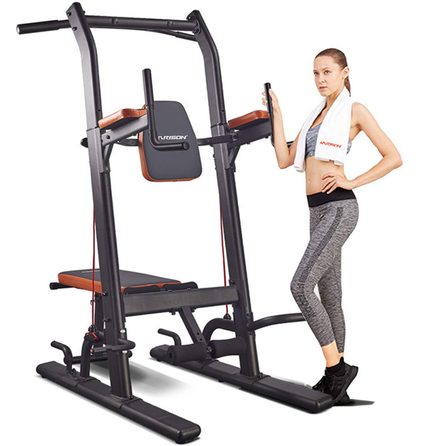 Harison HR 408 VKR Power Tower with Foldable Bench at GD