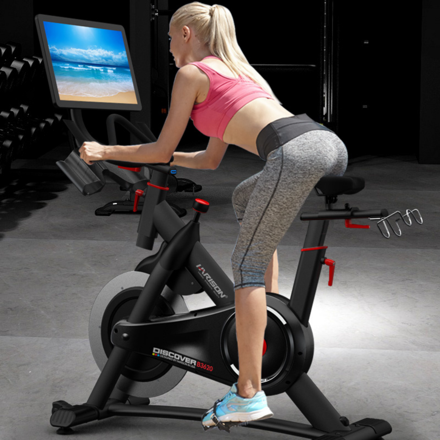 Harison Discover HR-B3620Track Commercial Exercise Bike with Smart Touch Screen