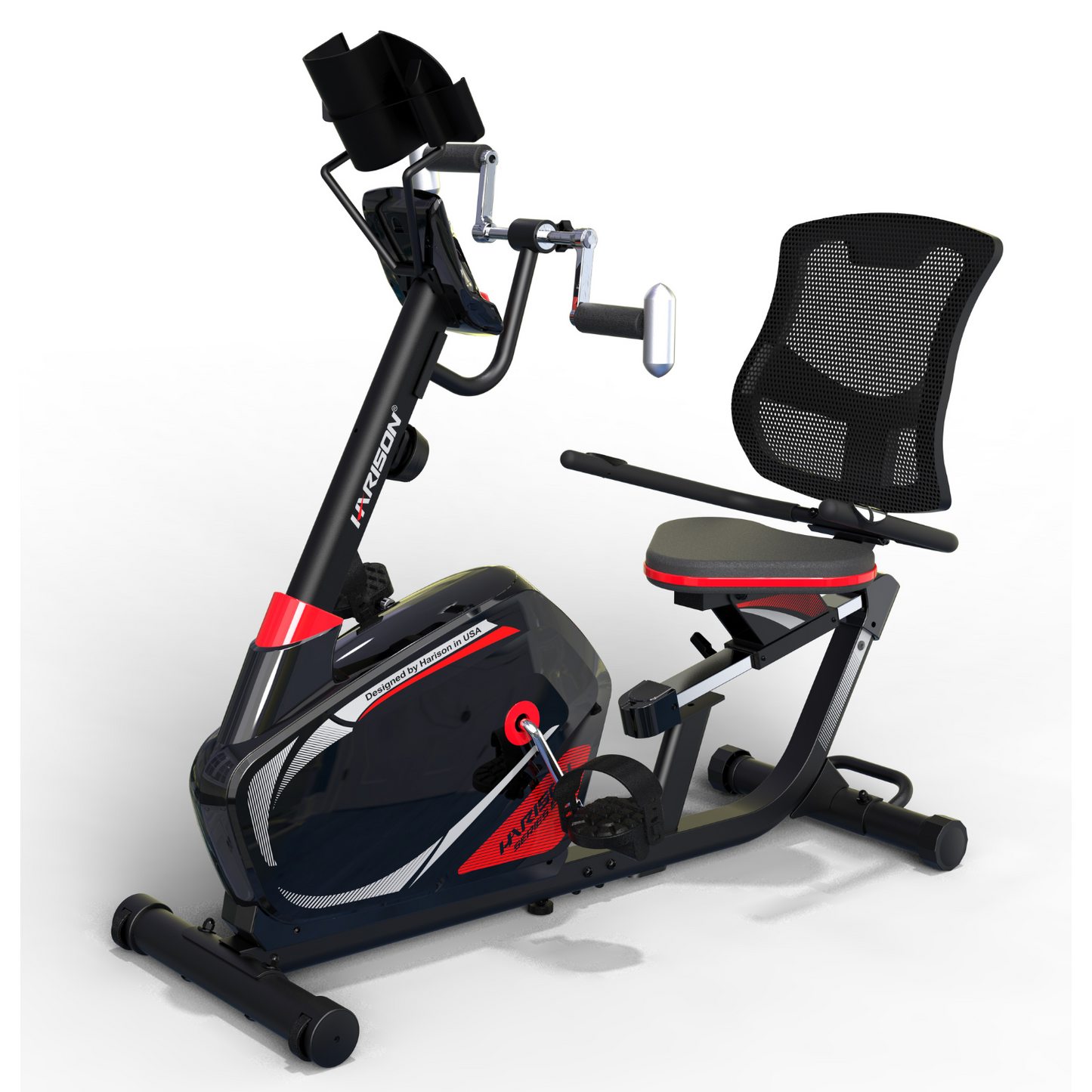 Harison Sharp Serie HR Recumbent Exercise Bike With Arm Exerciser at GD