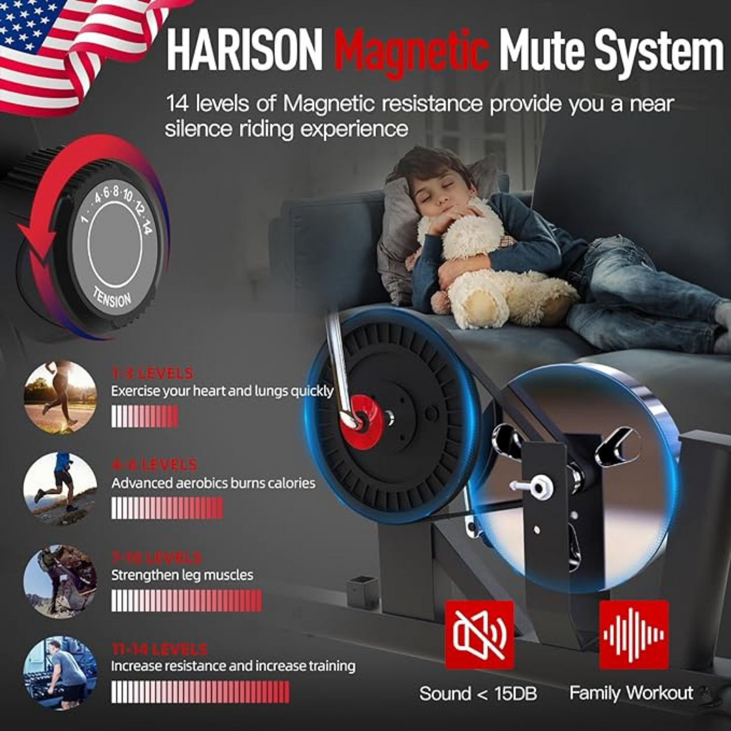 Harison Sharp Serie HR-B8eco Recumbent Exercise Bike