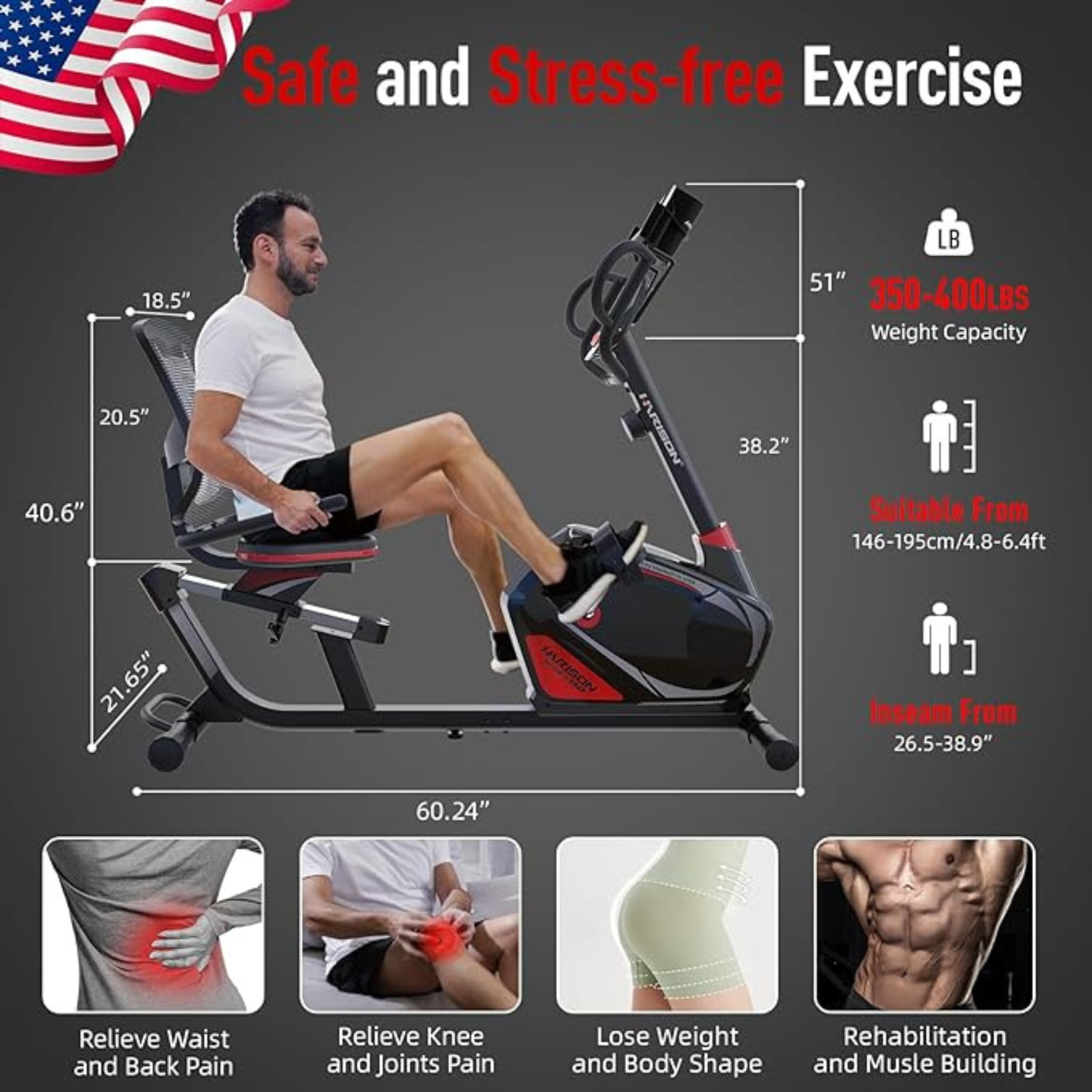Harison Sharp Serie HR B8eco Recumbent Exercise Bike at GD