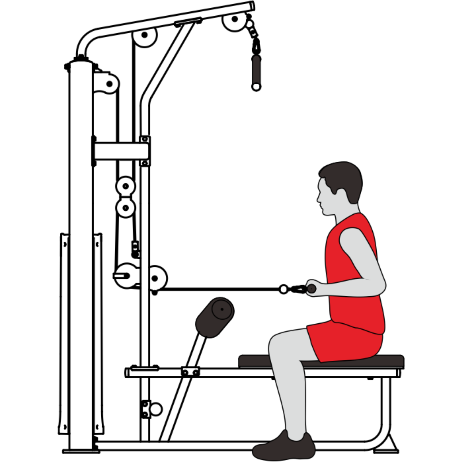 -Commercial Lat Pulldown/Seated Row-Gym Direct