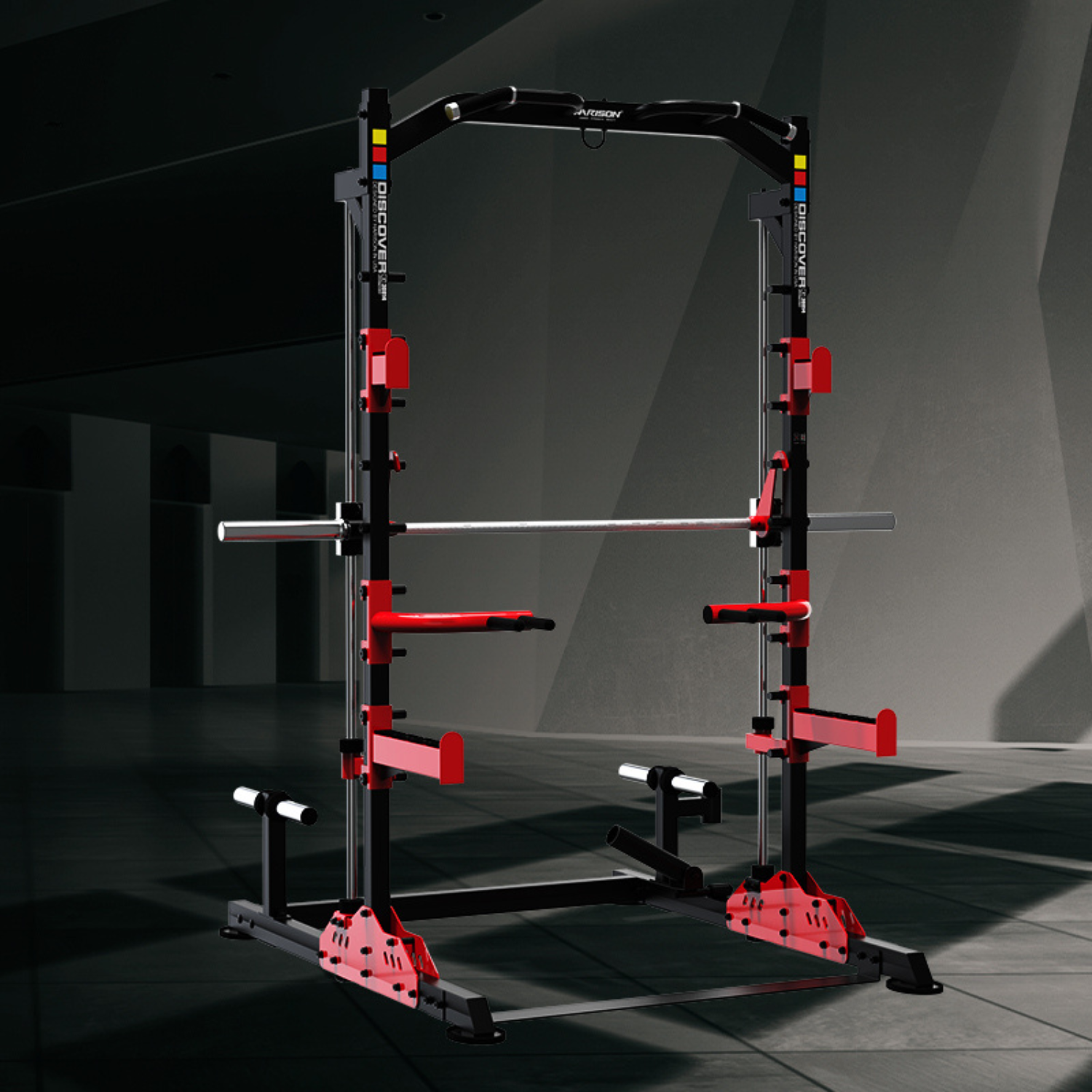 Smith Machine Squat Rack Rinfit Harison Discover HR-G30814 Smith Machine + Squat Rack – Gym Direct
