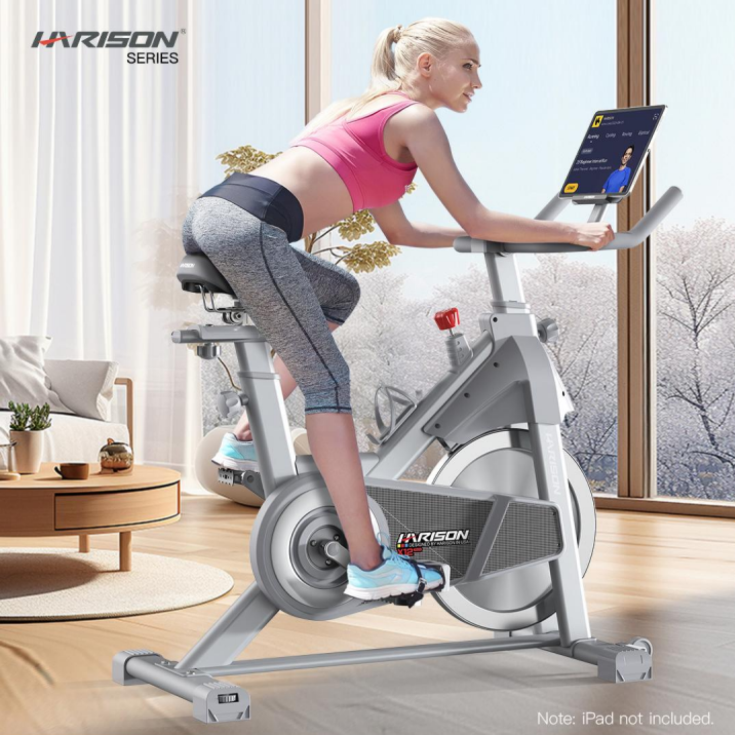 Harison HR X12 Home Exercise Bike Built In iPad Stand Only at GD