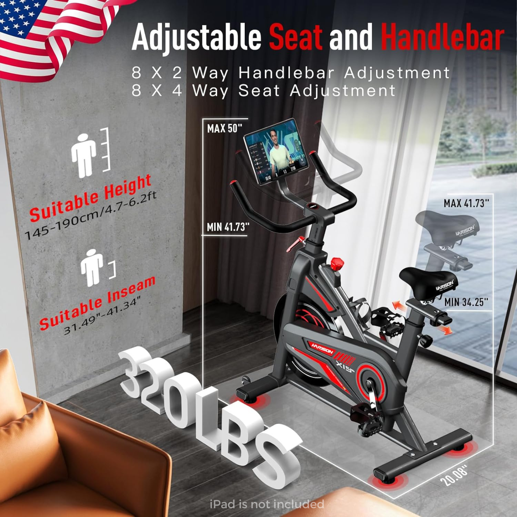 Harison HR-X15 Magnetic Exercise Bike at GD - Main Image