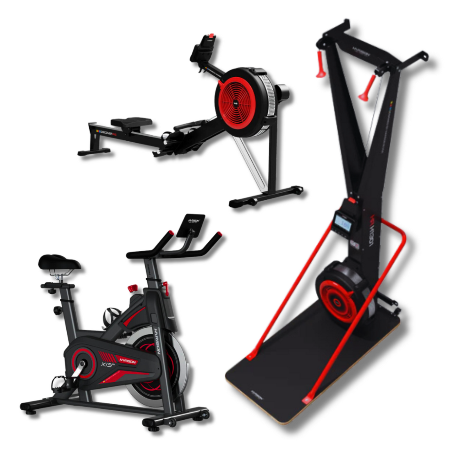 Harison Cardio Package - Spin Bike, Air Rowing Machine & Ski Training Machine