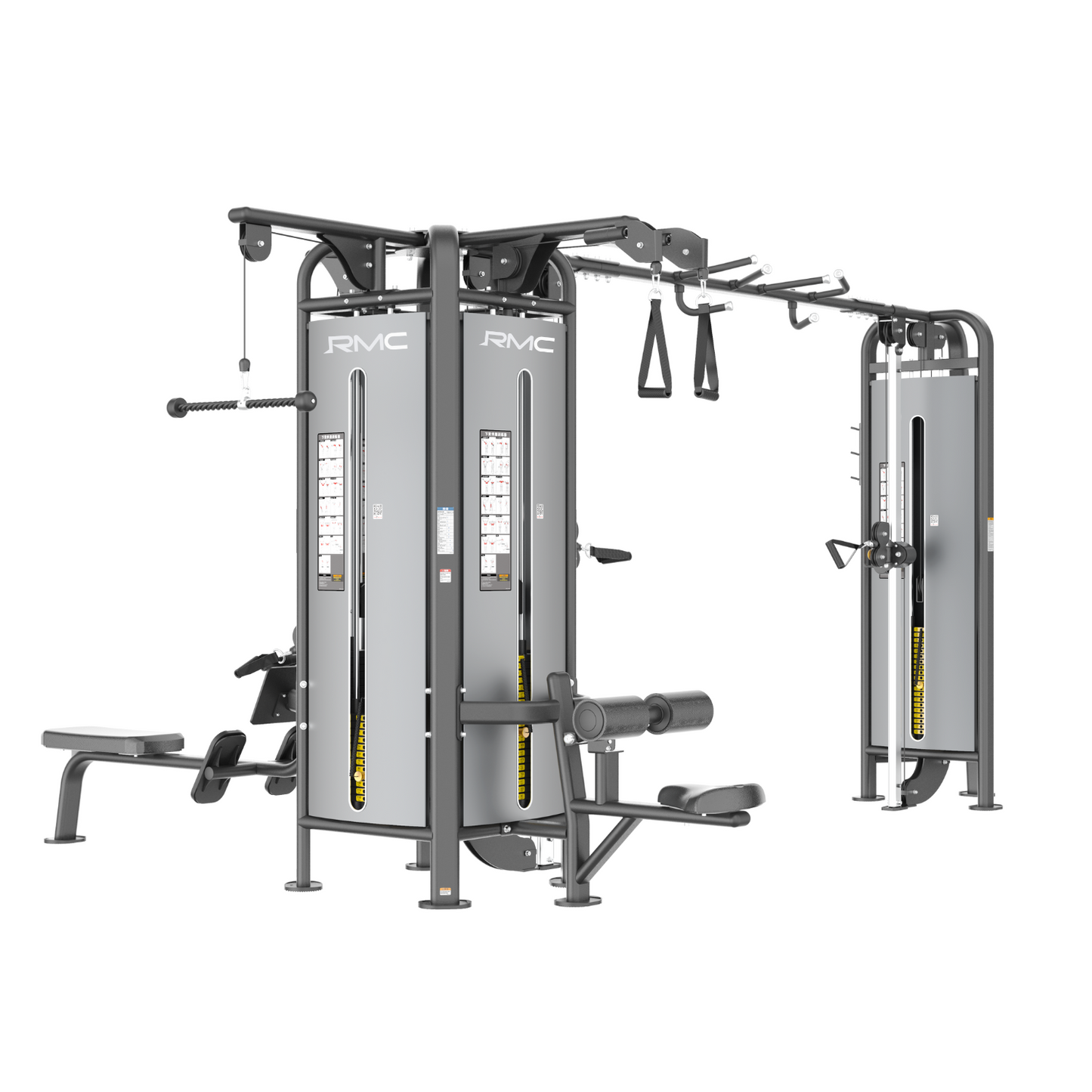 RMC Commercial 5 Station Jungle Gym With Shields - Pin Loaded - BLITZ Series - 5x150kg Weight Stack