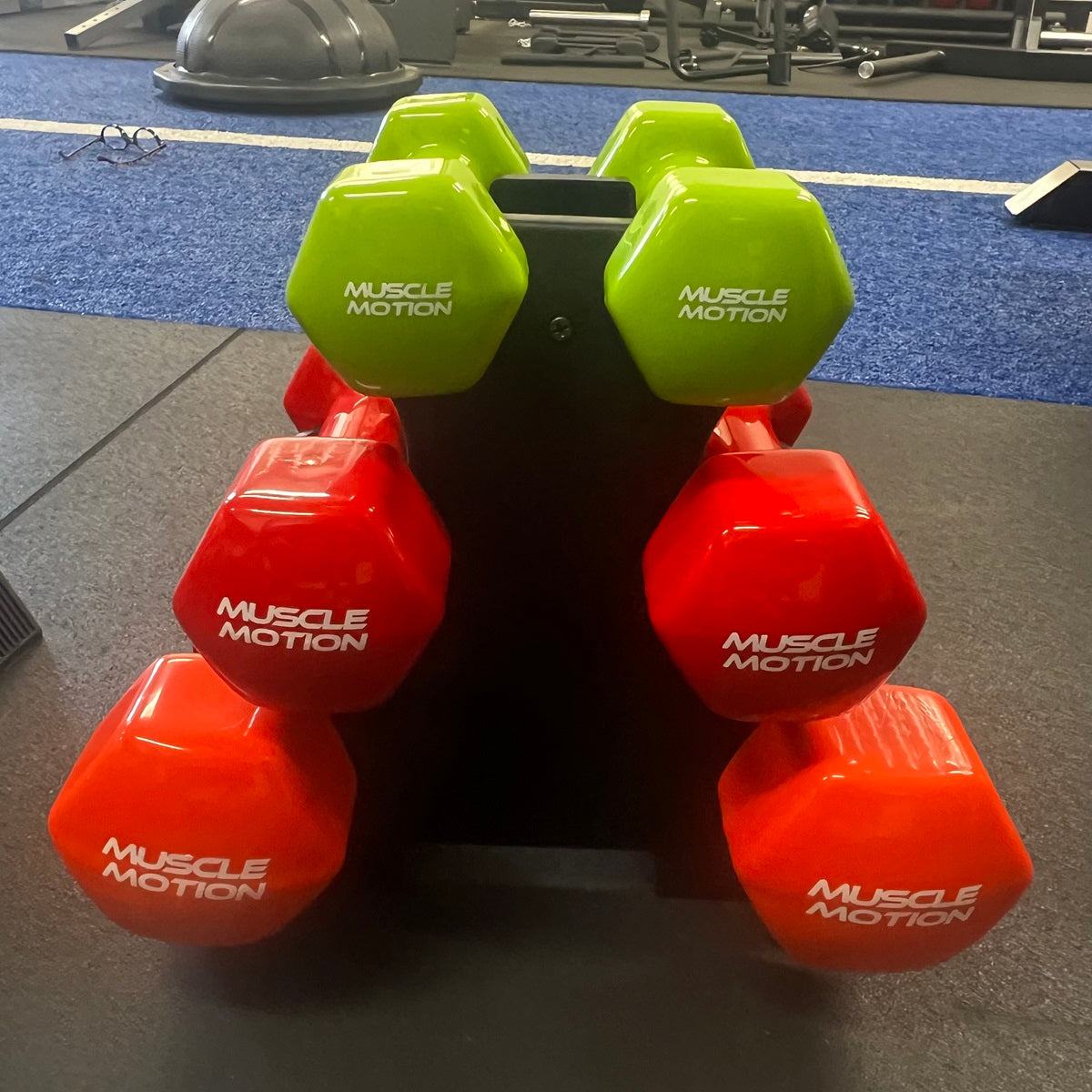 Muscle Motion Vinyl Dumbbell Set 2/4/6kg + Rack