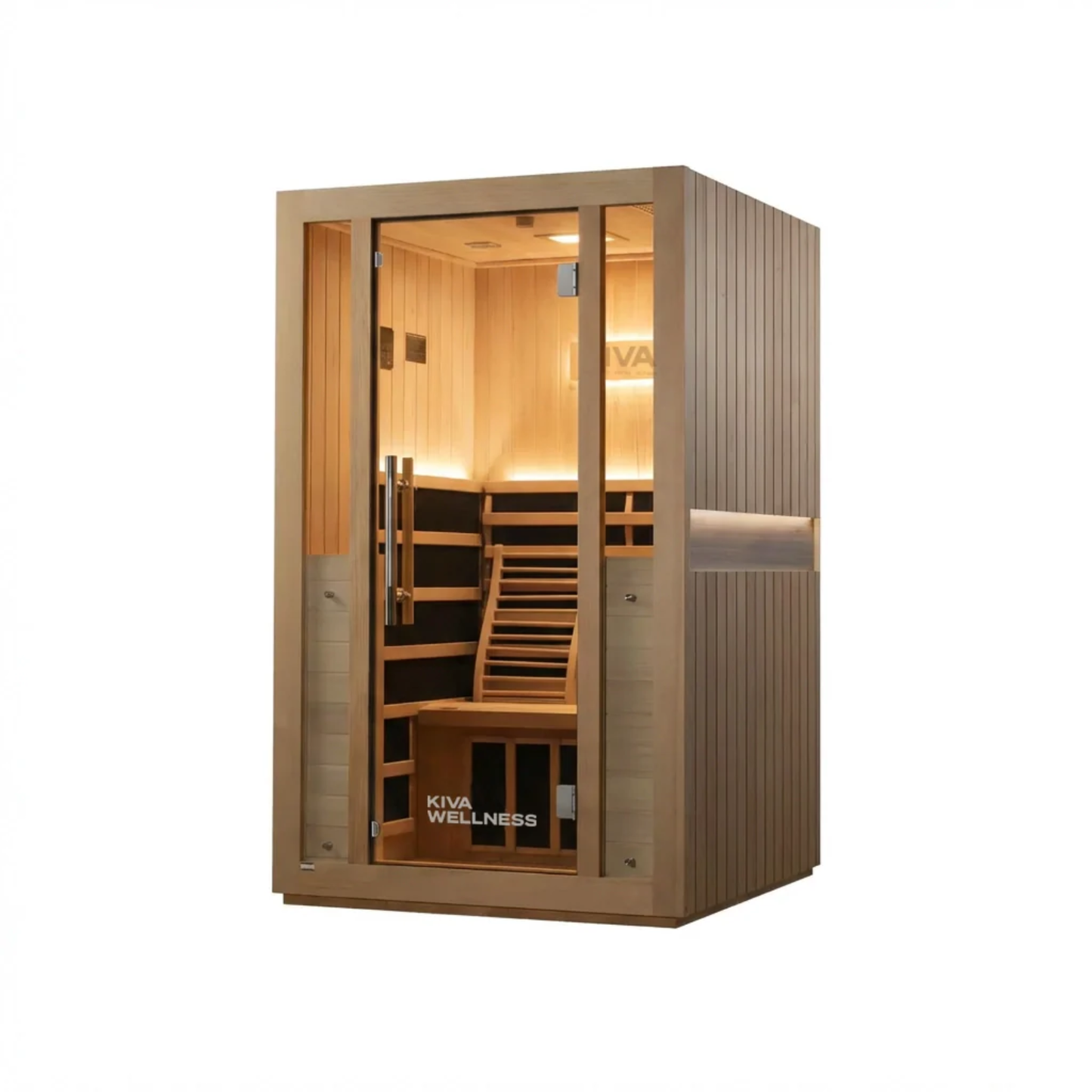 Kiva Radiance™ Pro 2 Person Full Spectrum Infrared Sauna & Käldr Acrylic Ice Bath — 0.8HP Chiller Bundle