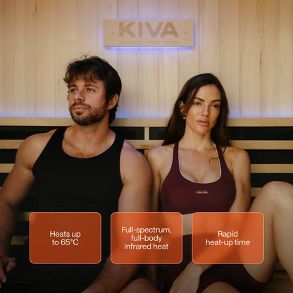 Kiva Radiance™ Pro 3 Person Full Spectrum Infrared Sauna & Käldr Acrylic Ice Bath — 0.8HP Chiller Bundle