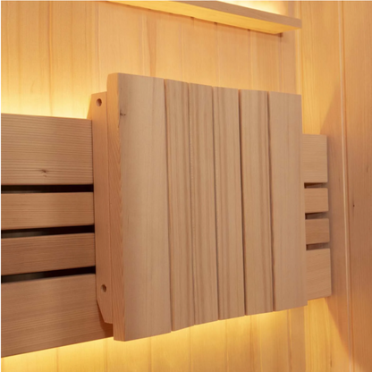 Kiva Reset 4 Person Traditional Double Tier Finnish Sauna - 6kw Heater