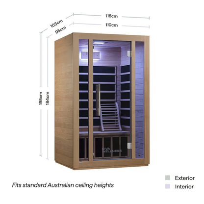 Kiva Rise™ 2 Person Far-Infrared Sauna