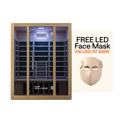 Kiva Rise™ 3 Person Far-Infrared Sauna + FREE LED Face Mask