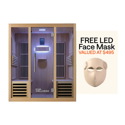 Kiva Rise™ 4 Person Far-Infrared Sauna + FREE LED Face Mask