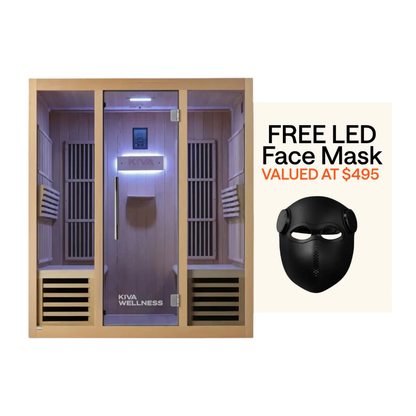 Kiva Rise™ 4 Person Far-Infrared Sauna + FREE LED Face Mask