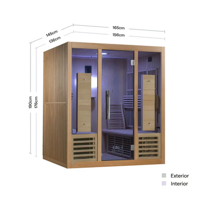 ‍Kiva Rise+ 4 Person Full Spectrum Infrared Sauna