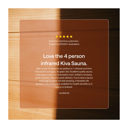 ‍Kiva Rise+ 4 Person Full Spectrum Infrared Sauna