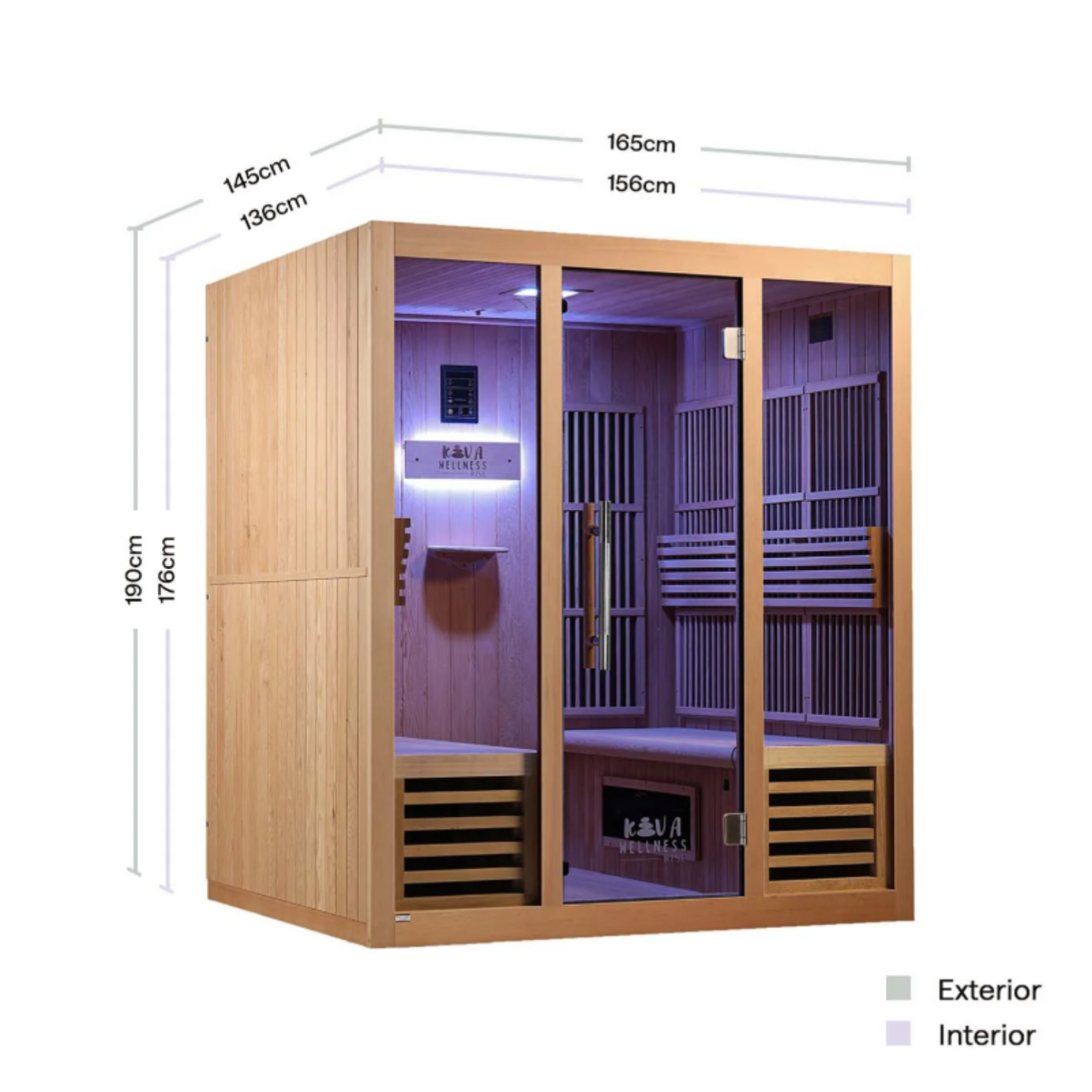 Kiva Rise Far-Infrared Sauna 4 Person