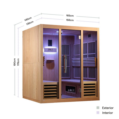 Kiva Rise Far-Infrared Sauna 4 Person