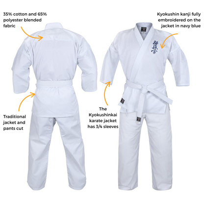 Kyokushinkai Karate Uniform (8oz Poly-Cotton)