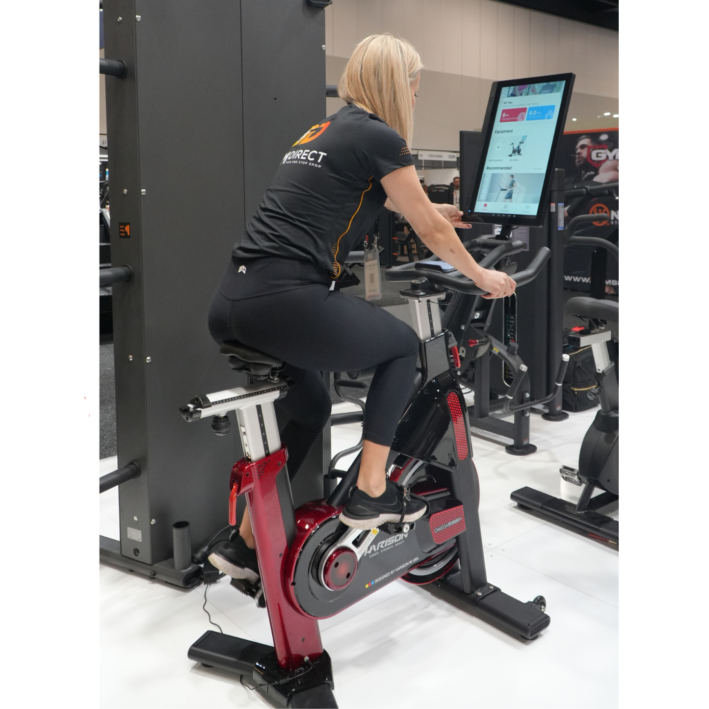 Harison Omega HR-B3820Track Commercial Exercise Bike with Smart Touch Screen (Expo demo stock)