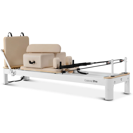 Contour Pro Aluminium Pilates Reformer Machine (Beige)