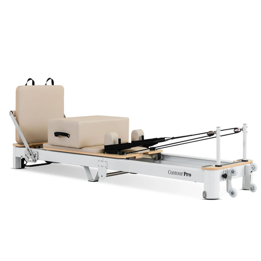 Contour Pro Folding Aluminium Pilates Reformer Machine (Beige)