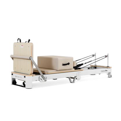 Contour Pro Folding Aluminium Pilates Reformer Machine (Beige)