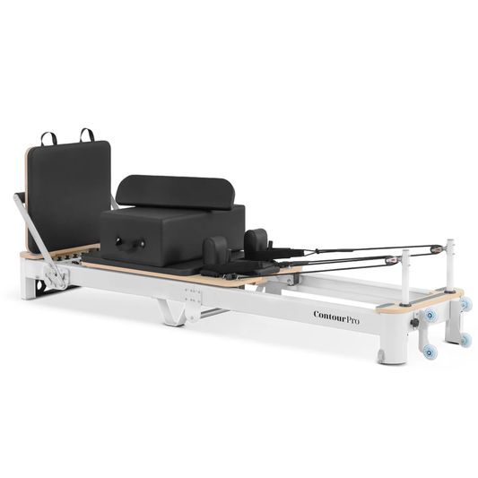 Contour Pro Folding Aluminium Pilates Reformer Machine (Black)