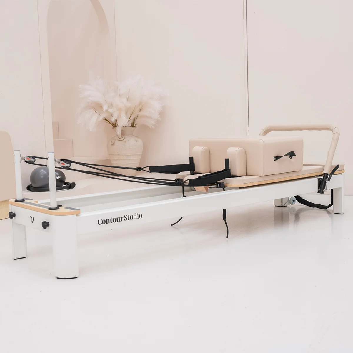 Contour Studio Commercial Pilates Reformer Bed Set (Beige)