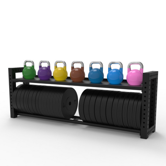 Modular Storage Racking - 2 Tier - Bumper Plate / Wall Ball / Kettlebell / Dumbbell