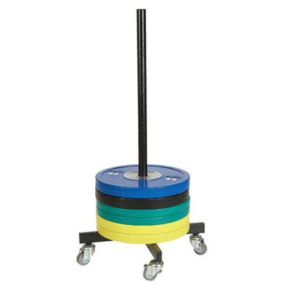 Muscle Motion Bumper Plate Stacker With Wheels