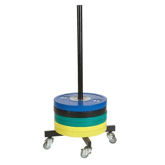 Muscle Motion Bumper Plate Stacker With Wheels