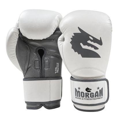 Morgan White Knight Boxing Gloves(10-12-14-16OZ)