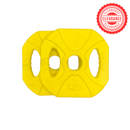 Muscle Motion Colour Standard Rubber Coated Pump Barbell Weight Plates - Showroom Clearance