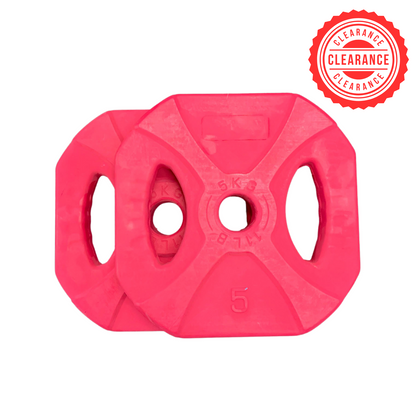 Muscle Motion Colour Standard Rubber Coated Pump Barbell Weight Plates - Showroom Clearance