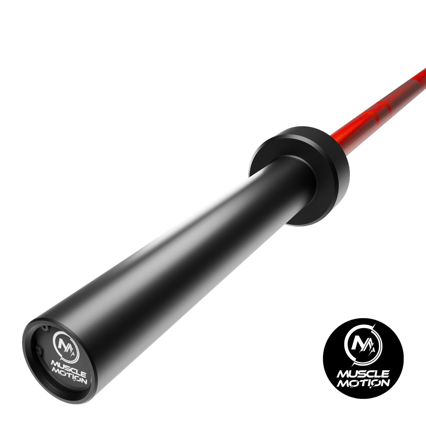 Muscle Motion 20kg Cerakote Red Olympic Barbell (1500LBS RATING)