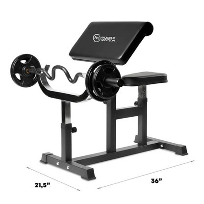 Muscle Motion Commercial Preacher Curl Bench -Preacher Curl Bench-Gym Direct