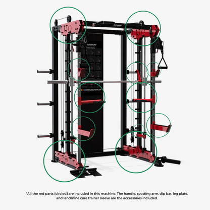 Harison Discover HR-G30816 Plate Loaded Cable Functional Trainer + Smith Machine + Squat Rack