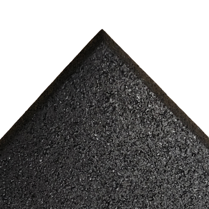 Plain Rubber Gym Flooring - Black 1m x 1m x 15mm