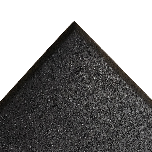 Plain Rubber Gym Flooring - Black 1m x 1m x 15mm